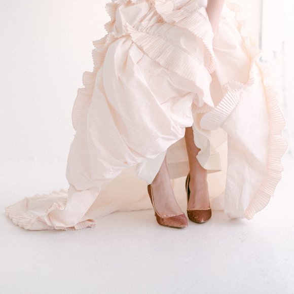 Vera Wang Couture Runway Gown Silk Taffeta Pink 2 - Picture 4 of 17